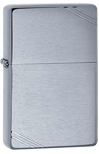 Zippo Windproof Lighter - 1935 Replica - Vintage Chrome Brushed - Refillable for Lifetime Use - Adjustable Flame - Gift Box - Metal Construction - Made in USA