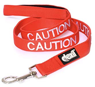 Dexil CAUTION (Do Not Approach) Red Colour Coded 60cm 1.2m 1.8m Luxury Neoprene Padded Handle Dog Leads PREVENTS Accidents By Warning Others Of Your Dog In Advance (1.2m)