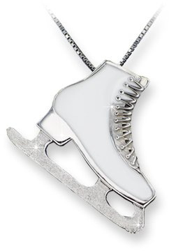 Joya Patín De Hielo, Small Esmaltado Blanco - MIKELART