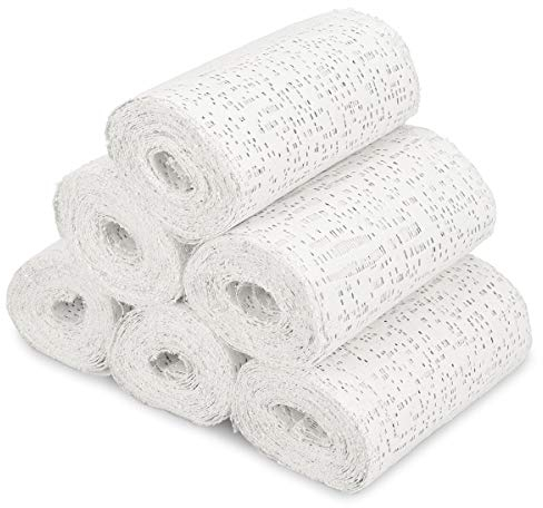 Navaris Gipsbinden 6er Set zum Babybauch bemalen - 6x Gips Abdruck Binden 15 cm x 300 cm für Schwangerschaftsbauch Verband Gipsabdruck Gipsbinden zum Basteln schnelltrocknend