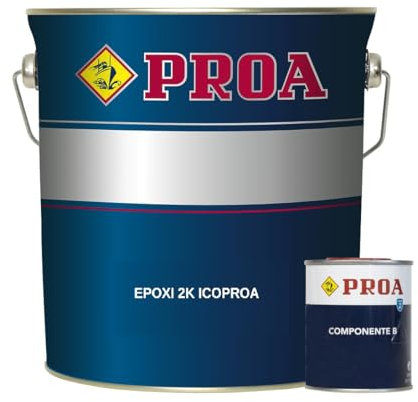 ESMALTE EPOXI ICOPROA 2 COMPONENTES. Gris Suave Ral 7035. 5KG+2KG. Maxima resistencia en suelos y paredes.