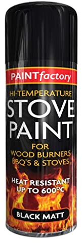 High Temperature Heat Resistant Matt Black Spray Paint Stove 400ML BBQ'S (1)