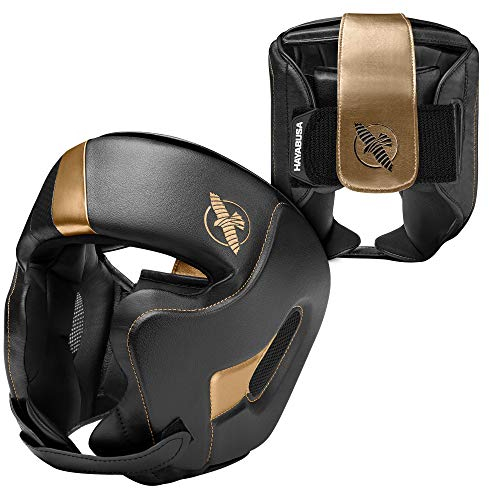 Hayabusa T3 Box-Kopfbedeckung, verstellbar - Schwarz/Gold, Größe M