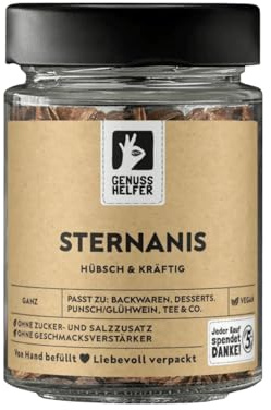 Bremer Gewürzhandel Sternanis, ganz, aromatische Würze für Tee, Glühwein, Punsch und Bowle, 50g im Glas