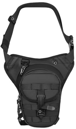 Borsa per cartuccia, da uomo, borsa per gamba, tipo marsupio da equitazione, borsa impermeabile per imbracatura per coscia, borsa portatile per coscia e fianchi, con tasche multiple per