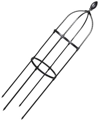 Obelisco de jardín rejilla de metal 3 tamaños, revestimiento de PE de acero para plantas trepadoras, 30,5 cm – Jardín obelisco de metal diámetro rejilla jaula de marco de metal para plantas exteriores