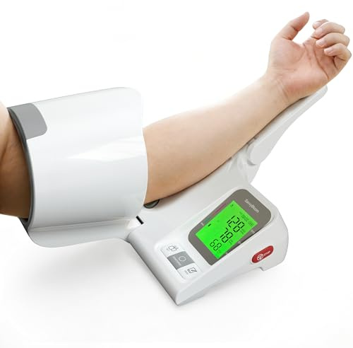 SavvyBloom Automatic Upper Arm Blood Pressure Monitor for Home Use, One-Button Operation, with Auto-Fit Arm Barrel BP Machine Fits Multiple Arm Sizes 7.1''-16.5'' for 2 Users, Store 99 Readings