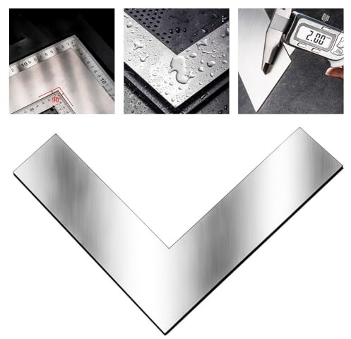 Righello angolare Yin-Yang in acciaio inox a 90 gradi per misurazione di precisione e layout ad angolo retto in edilizia, fai da te e ingegneria