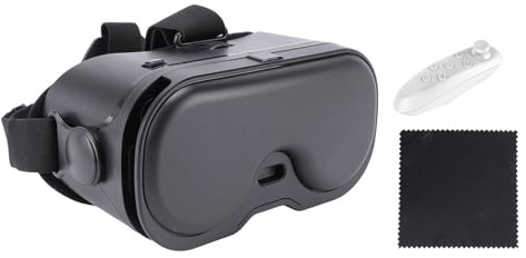 VELATEMOR VR-headset, 120° FOV Justerbara 3D-glasögon Mot Blått Ljus för IOS -smarttelefoner 5-7 Tum, med Bluetooth-kontroll (WHITE)