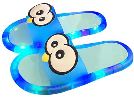 Generisch Ciabatte da bagno con LED a forma di pinguino, unisex, versatili, per spiaggia, doccia e tempo libero, misure 36-44, Blu, 38 EU