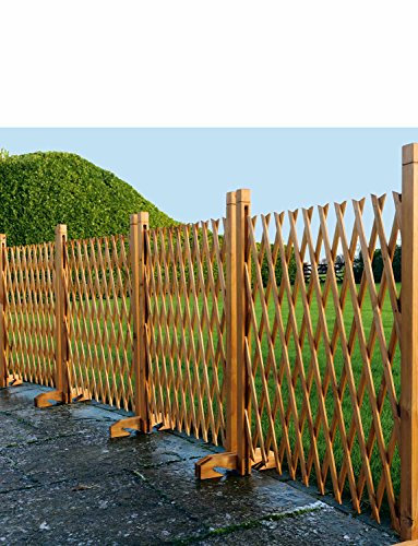 4 Expanding Fence Trellis Pack of 4 Garden Screening freestanding Wooden Divider