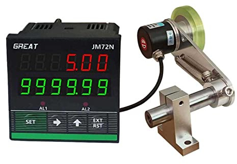 JM72N digital längdmätare räknare mekanisk längdräknare enkel mätning hjulenhet i fotmätare med kontrollfunktion 0-99999