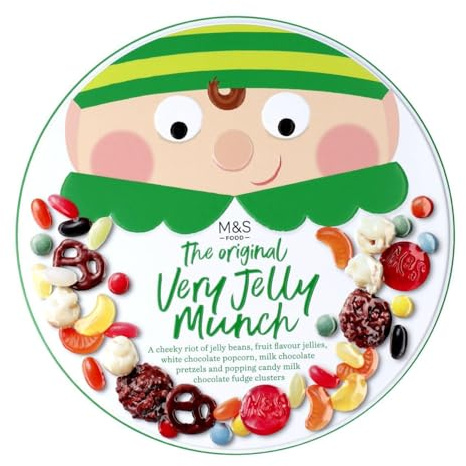M&S The Original Very Jelly Munch Christmas Tin 580g in Premier life Store Box