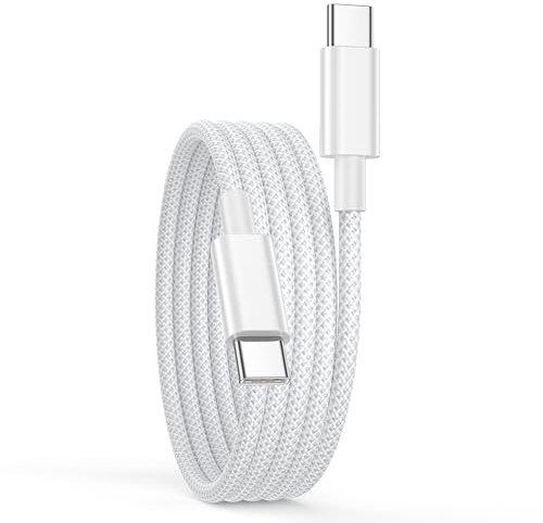 Cable USB C a USB C 2M,Cable USBC Carga Rapida para iPhone 17/16/15/15 Pro Max/15 Plus, Macbook, iPad Pro/Air, Xiaomi,Samsung Galaxy,60W Nailon Trenzado Cable Cargador TipoC Cable USB C to TipoC cable