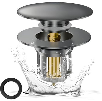 GD HUA Waschbeckenstöpsel (33-40 mm), Messing Stöpsel Waschbecken, Universal Pop Up Abflusssieb, Abflussstopfen Küchenspüle, Abfluss Stöpsel für Badewanne, Küche, Waschtisch