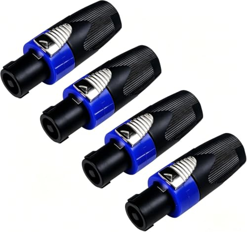 VISSQH 4 st Audio Högtalaradapterkontakt 4 stift Nl4fx Converter Jack