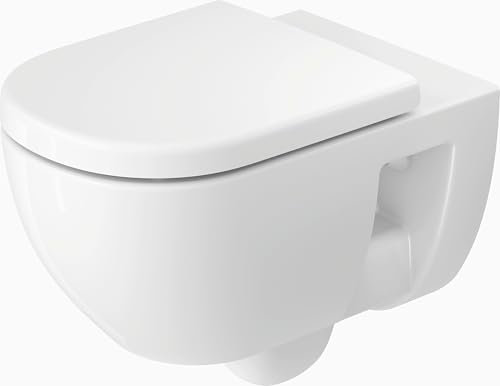 WC suspendu Duravit D-Code, chasse d'eau basse, rimless, 370x570x360mm, 4,5/3 litres, blanc brillant, 2514090000