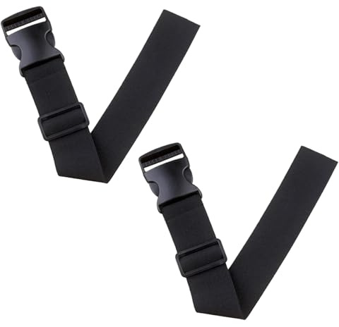 2 Pcs Bag Strap with Clip,Adjustable Webbing Belt,Nylon Backpack Chest Strap,Black Bumbag Extender Straps,Suitcases Cargo Tie Quick Release Buckle,for Outside Travel Hiking Biking(50CM)