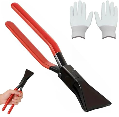 Faltång 180°, 1 st skantång munbredd 6 cm, dispensrverktyg, falstång plåttång, röd plåtbocktång, falstång med handtag och handskar, för att böja och jämna ut plåtar