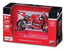 MAISTO Ducati Lenovo Team #23 Enea Bastianini – modellmotorcykel 1:18 originaltrogen samlarmotorcykel, leksaksmotorcykel med styrning och sidostativ, från 3 år (536398-23)