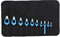 GEDORE Henkellocheisen-Satz, Set 10-teilig, Ø 3 - 25 mm, Gummi Leder Dichtungen Stoff, rund, Stanzeisen, 57303