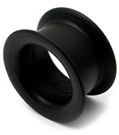 Flexi Silicone Black Flesh Tunnel Choose Your Size! Soft Flexible Ear Stretching 12MM