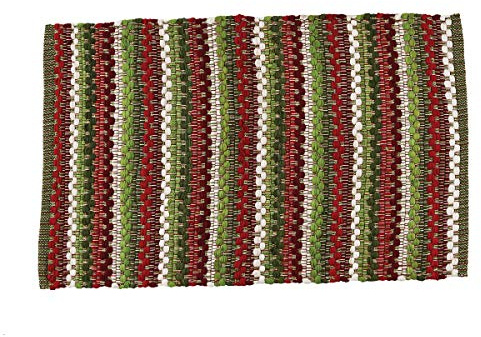 Park Designs Wintergreen Indoor Rag Rug 24 x 38 | Braided Cotton Blend Floor Mat | Reversible Woven Accent for Holiday Home Styling | Seasonal Decorative Carpet for Kitchen, Entryway or Living Room