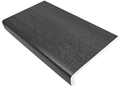 175mm Grey UPVC Window Board/Cill Cover 1.25m Long 9mm Thick Plastic Window Sill Capping