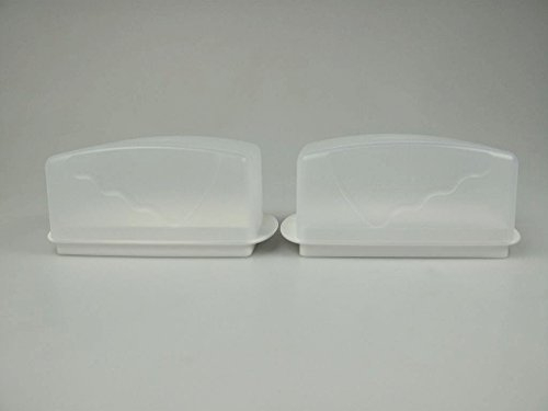 Tupperware Junge Welle Butterdose weiß (2) Butter Dose Dish beurrier burriera 33392