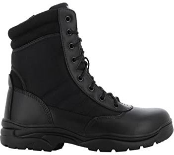 SAFETY JOGGER Taktischer Stiefel - Tactic - Uniformstiefel mit Reißverschluss, Leichter, Atmungsaktiver Militärstiefel, Bequeme, Schwarzer Kampfstiefel, ideal für Polizei oder Feuerwehrleut, EU 36