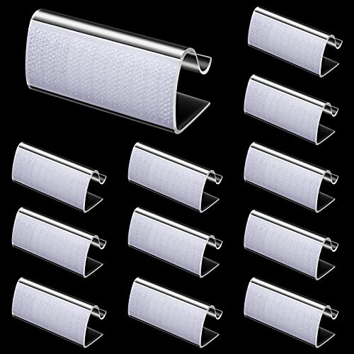 12 Pieces Table Skirting Clips Clear Tablecloth Clips for Indoor Outdoor Events Wedding Meeting Party Picnic Banquet