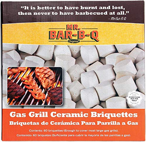 Mr. Bar-B-Q #06000Y Lot de 5 douzaines de briquettes en céramique autonettoyantes pour barbecue et camping