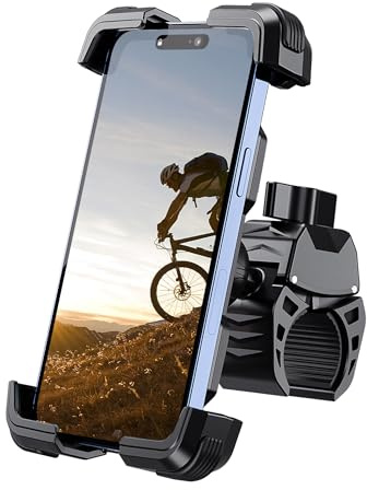 GREFAY Bicycle Phone Mount Motorcycle Phone Holder 360° Rotatable for iPhone 14 Pro Max Plus, SE, 13 12 Mini, 11 Xs, X, XR, 8, 7, 6, Samsung, HUAWEI, Smartphones