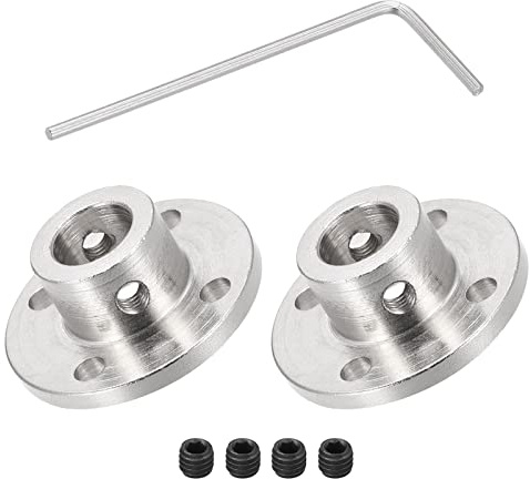 DMiotech 2 Paquet 10mm Bride Couplage Connecteur Rigide Guide Arbre Support Coupleur Arbre Couplage avec M2 Hex Clé et Vis pour DIY RC Modèle Moteurs