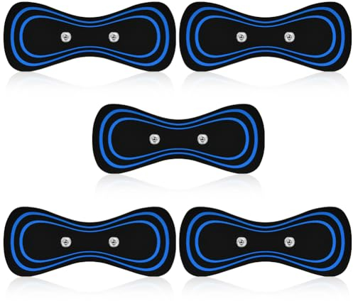 Flintronic Électrique Masseur d'épaule Cervical, 5 pc Coussin de massage, Mini Masseur de Douleur Musculaire, EMS Portable Masseur Cervical, pour Cou, Dos, Jambe, Genou et Muscles