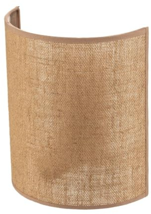 Euluna Vägglampa, vägglampa inomhus 'Jute' (lantlig/rustik) i Brun av textil siden för vardagsrum matsal (1 lamor, E27) - Textil vägglampor, väggspots, vägglampor sovrum/vardagsrum