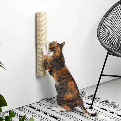 xympo 18 Compact Wall Mounted Cat Scratcher, Sisal Scratching Post