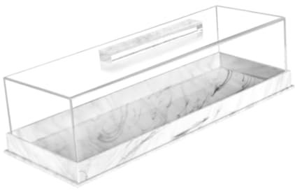 perfk Espositore da panetteria Porta Torta con Coperchio Vassoio da Portata Piatto da Esposizione per Dessert per Eventi Banchetto Festa Compleanno, Bianco