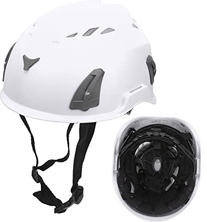 Casco de Escalada D8 Rock para Al Aire Libre, Cómodo Casco Ajustable de la Cabeza de Seguridad con Ranuras de Instalación para Montañismo, Circunferencia de la Cabeza 56‑62cm