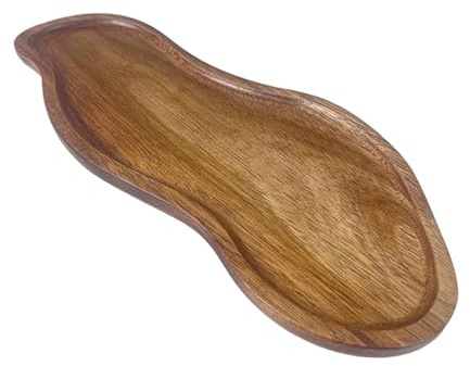 JISADER Bandeja de Madera Rústica Y Versátil para Servir Secos, Quesos, Bebidas, Frutas Secas, Postres Y Desayunos, Gran Maní