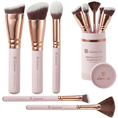 Pennelli Make Up Contouring Professionali Pennello Contouring Kabuki - Per Applicare Fondotinta, Arrossire, Contouring Creme et Polveri - Set Vegano et Non Testato Sugli Animali
