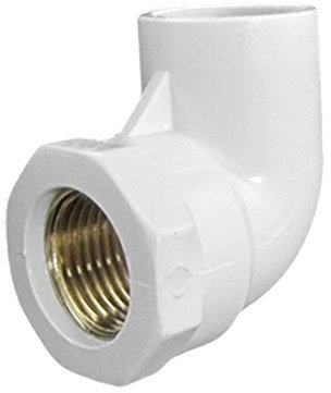 Conector hembra de latón con rosca PVC-U para manguera de agua, adaptador L