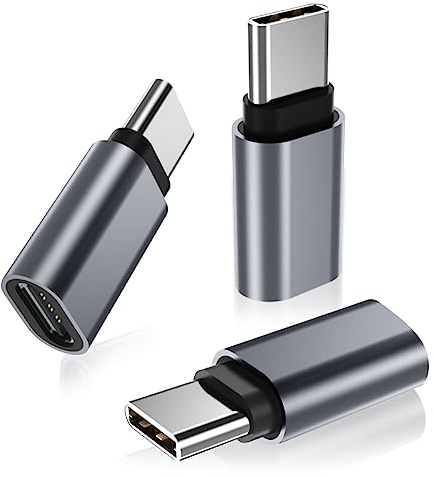 RUXELY USB C Extender Adapter 3Stück,PD 100W Typ C 3.1 Gen2 Buchse auf Stecker Verlängerung Konverter,Thunderbolt 3 Extension Connector für Lifeproof Otterbox Case,iPhone 16,Samsung Z Flip 6 5,S25,A55