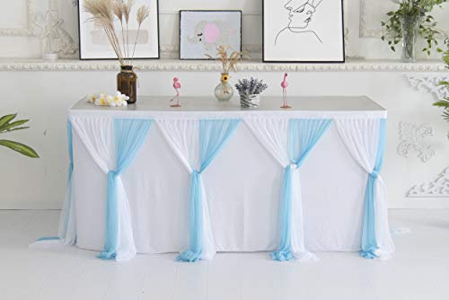 Tüll Tischrock Tütü Party Tischröcke Tischdeko, Weiß Tüll Tischröcke Tischdekoration Für Babyparty, Candy Tisch Tischdecke Tüll Für Hochzeit, Kindergeburtstag, Kommunion, Babyparty Dekoration