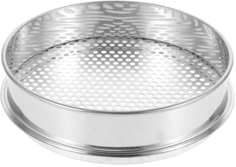 Toddmomy 7.87 Inch Round Soil Sieve for Gardening Outdoor Garden Soil Sifter Screen Stackable Filter for Layered Grading and Dirt Sifting