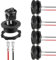 RUNCCI-YUN 5PCS Runde Wippschalter ON-OFF Kippschalter 12V KFZ Schalter SPST Mini Wippschalter 2-pin 10A 125V AC/10A 12V DC mit Schalter Panel für Motorrad, Limousine, Boot