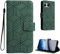 Auslbin Flip Hülle für Oneplus Nord 4 5G 6.74, Geometrischen Stil 1+ Nord 4/CPH2663 Handyhülle mit Magnetschnalle aus PU-Leder, Grün