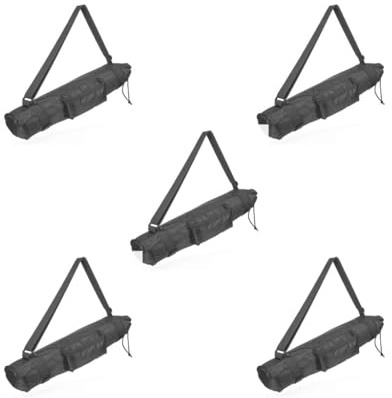 Funda de transporte con trípode de 24 pulgadas, bolsa con cordón y correa para el hombro, duradera, Juego de 5 (negro), 60cmx11cm, como se muestra en la