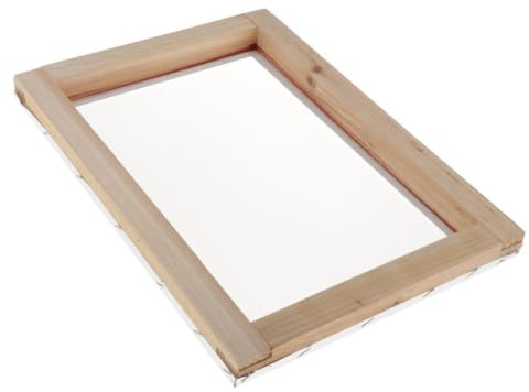 SUIOPPYUW Lätt träram för screentryck Lätt att rengöra nätskärm Plastpanel Tryckbehov Träram Sidentrycksnät med naturligt trä, Trä, 20x30cm 55T