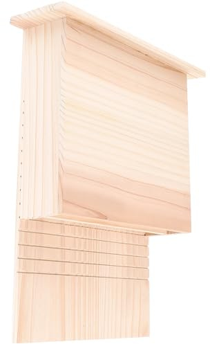 LALADEFIEE Abri à Chauves-Souris en Bois pour Jardin, Maison Simple Beige